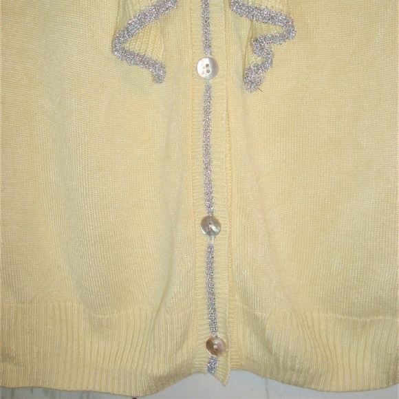 Michel Rene | Sweaters | Going Goingmichel Rene Yellow Silver Trim 2 ...